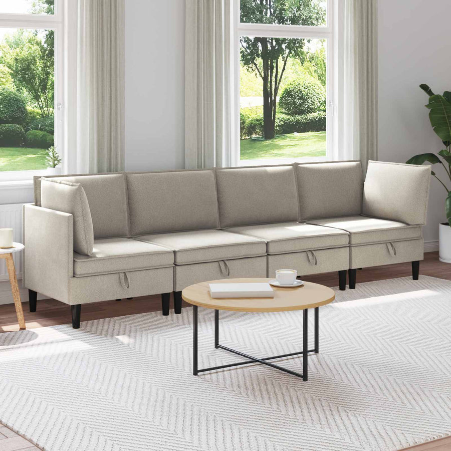 Woonkamer Meubelset 4 pcs Havermout Stof