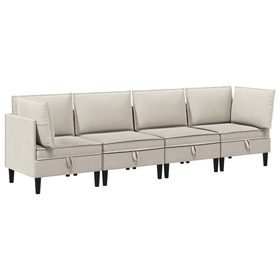 Woonkamer Meubelset 4 pcs Havermout Stof