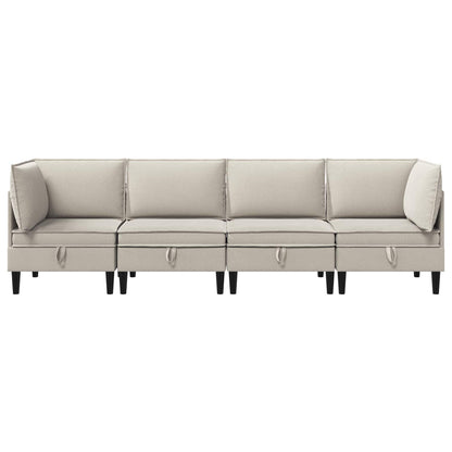 Woonkamer Meubelset 4 pcs Havermout Stof