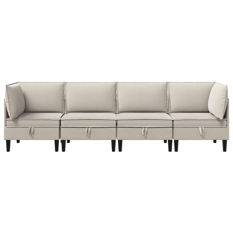 Woonkamer Meubelset 4 pcs Havermout Stof