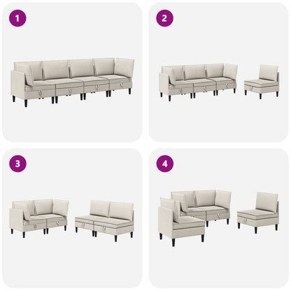 Woonkamer Meubelset 4 pcs Havermout Stof