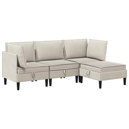 Woonkamer Meubelset 4 pcs Havermout Stof