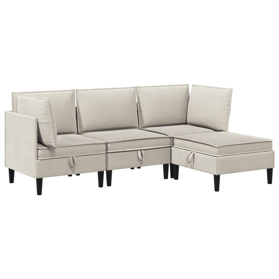 Woonkamer Meubelset 4 pcs Havermout Stof