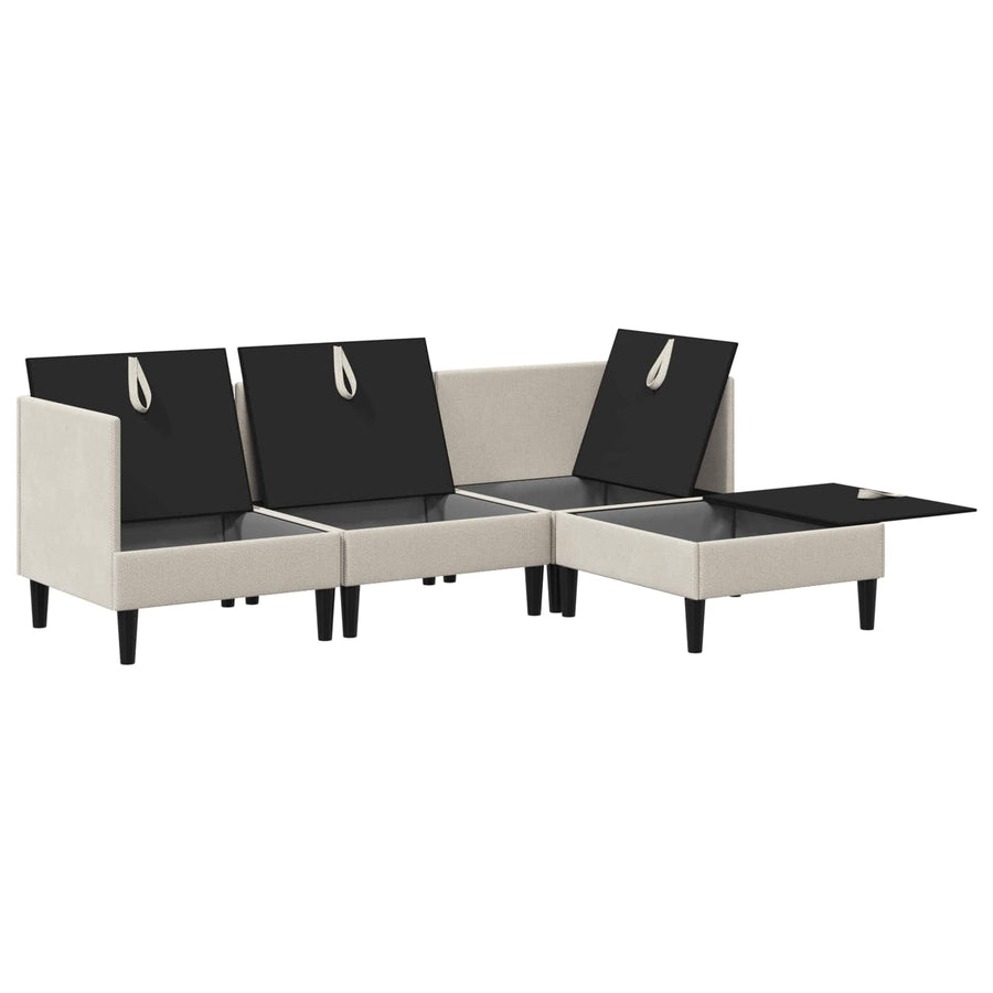 Woonkamer Meubelset 4 pcs Havermout Stof