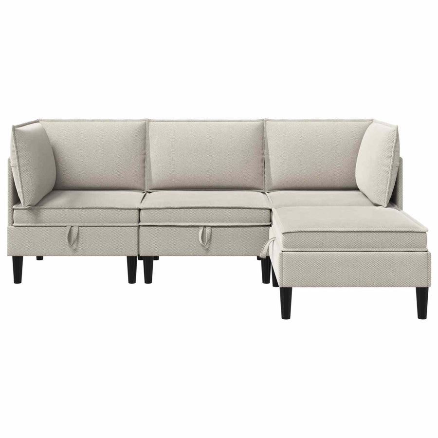 Woonkamer Meubelset 4 pcs Havermout Stof