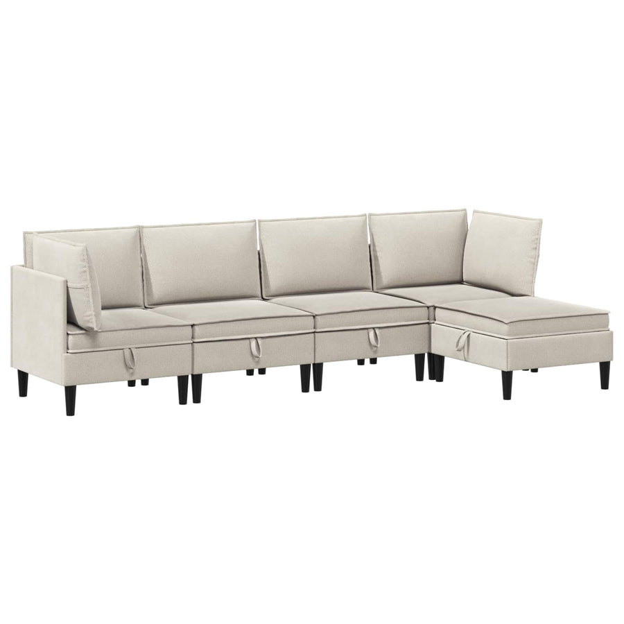 Woonkamer Meubelset 5 pcs Havermout Stof