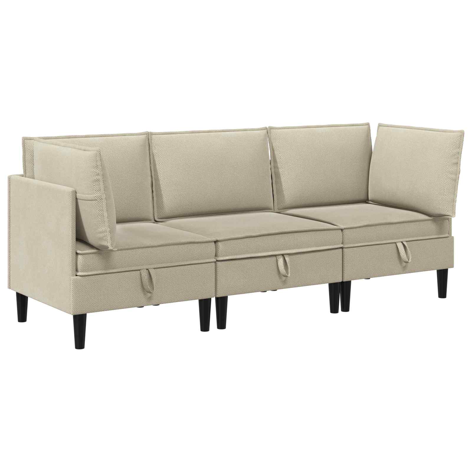 Woonkamer Meubelset 3 pcs Zand Stof