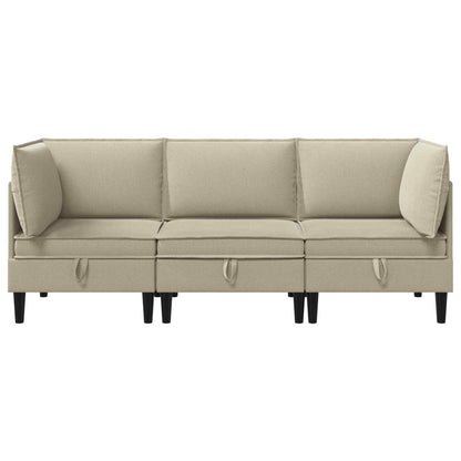 Woonkamer Meubelset 3 pcs Zand Stof