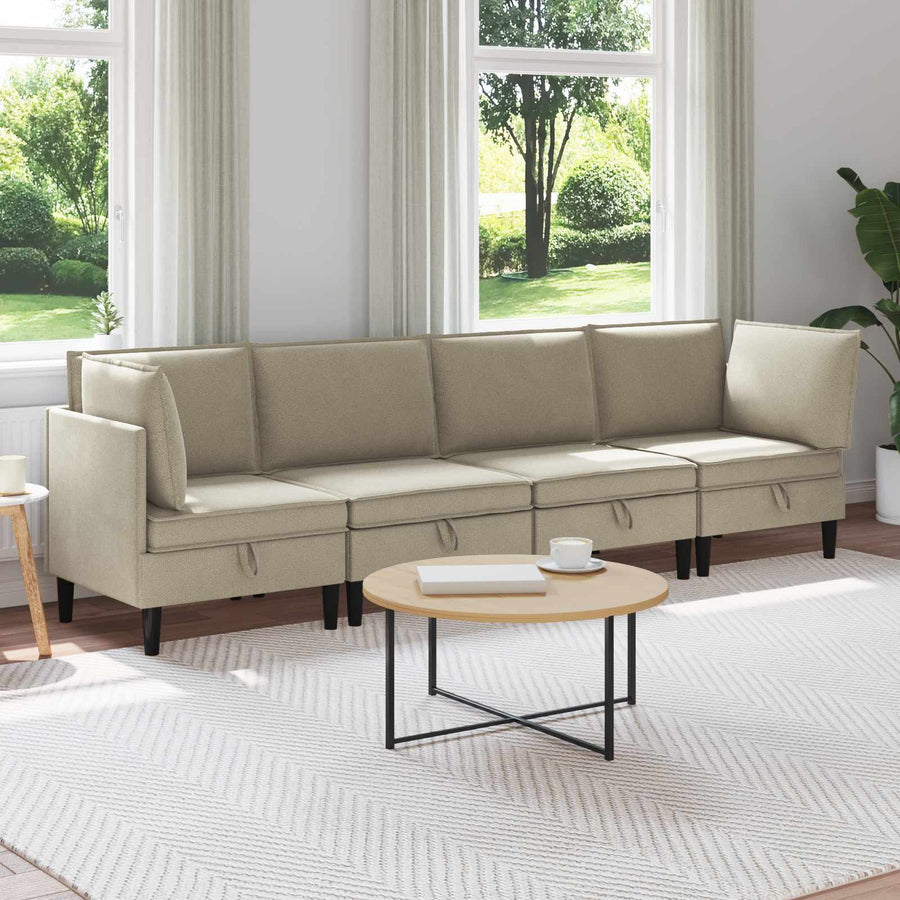 Woonkamer Meubelset 4 pcs Zand Stof