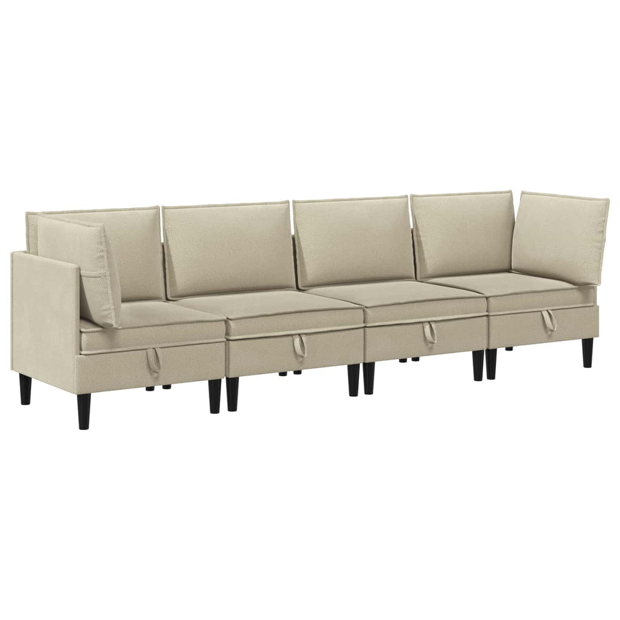 Woonkamer Meubelset 4 pcs Zand Stof