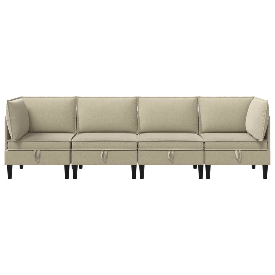 Woonkamer Meubelset 4 pcs Zand Stof