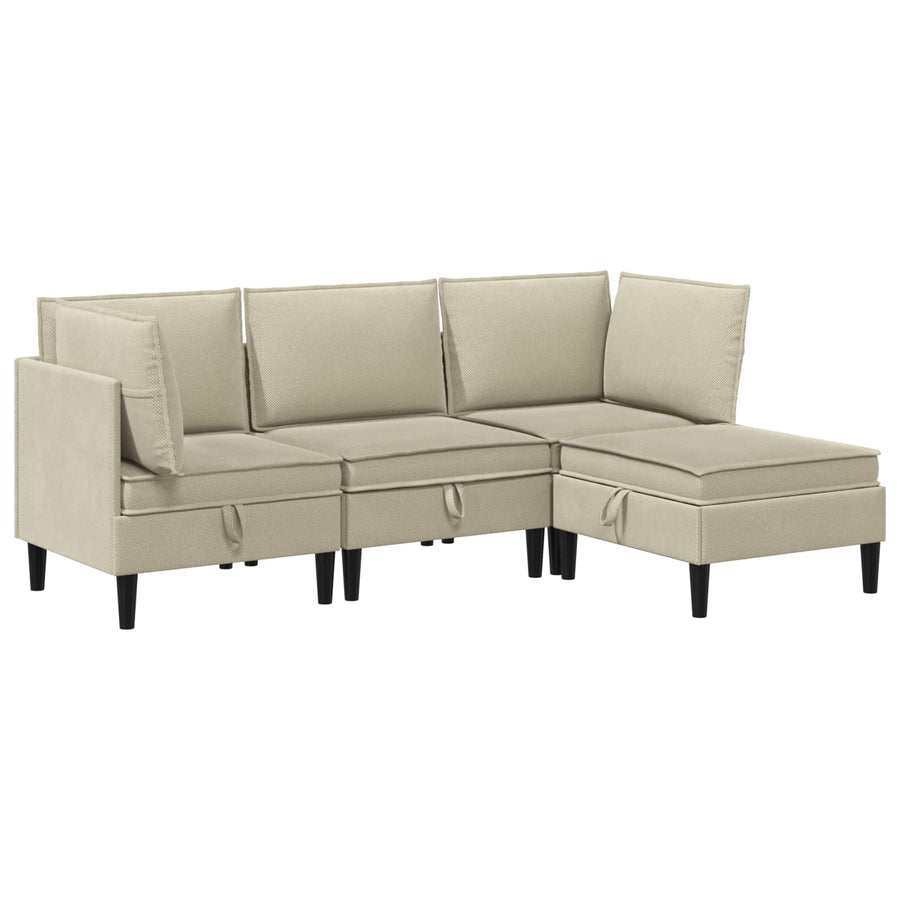 Woonkamer Meubelset 4 pcs Zand Stof