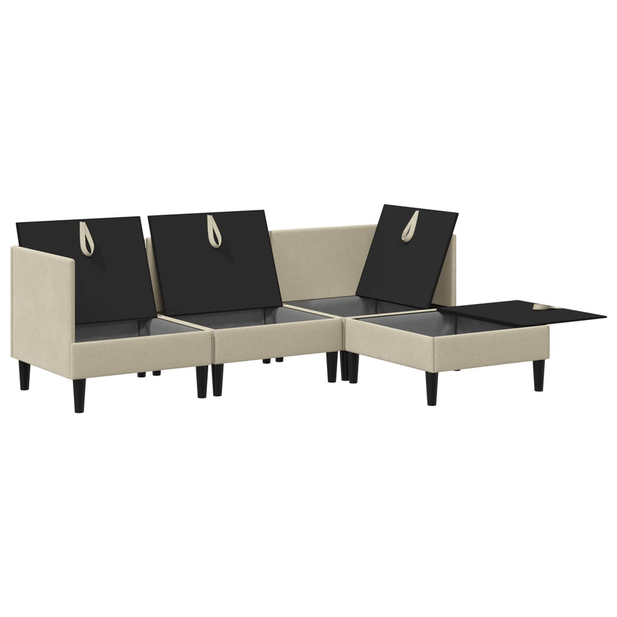 Woonkamer Meubelset 4 pcs Zand Stof