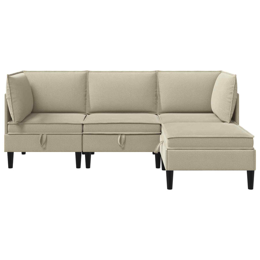 Woonkamer Meubelset 4 pcs Zand Stof