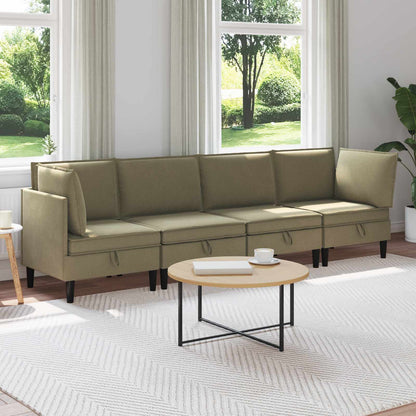 Woonkamer Meubelset 4 pcs Kaki Stof