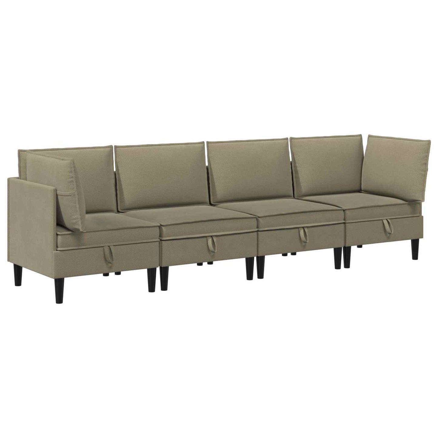 Woonkamer Meubelset 4 pcs Kaki Stof