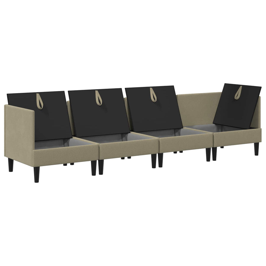 Woonkamer Meubelset 4 pcs Kaki Stof
