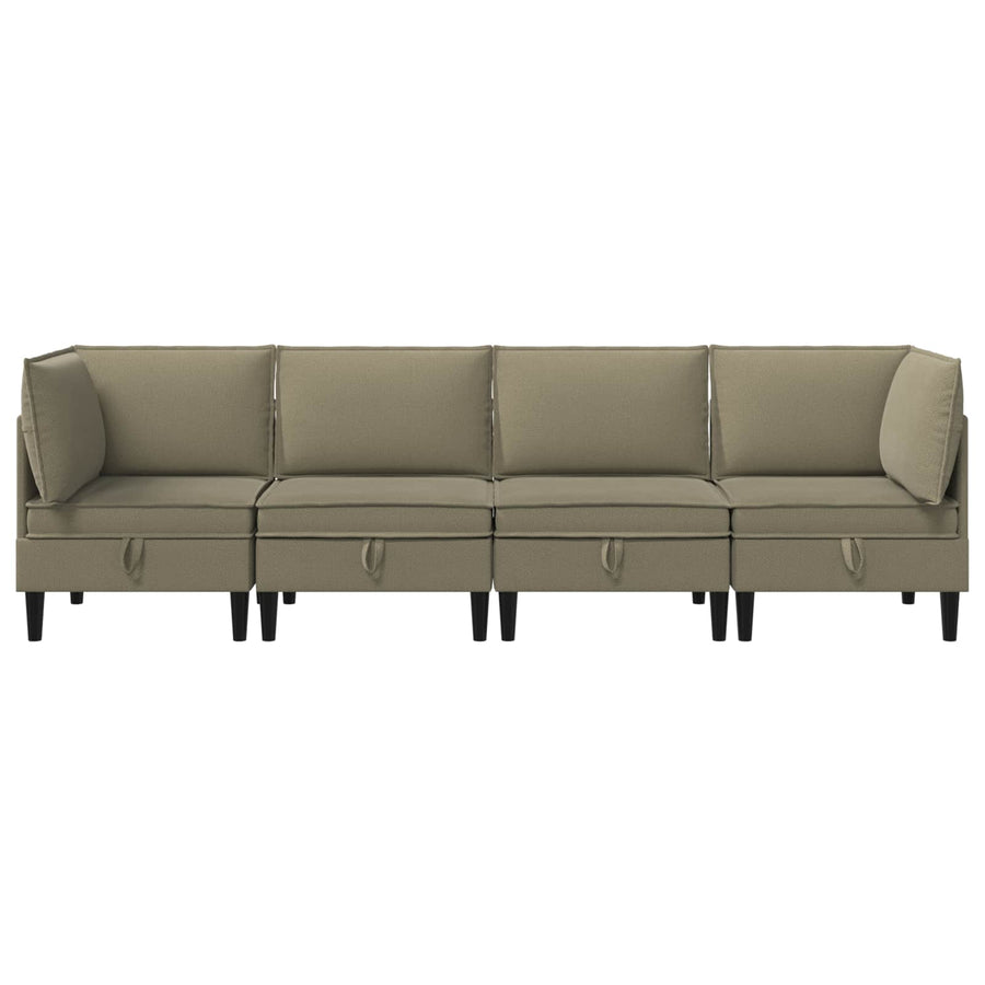 Woonkamer Meubelset 4 pcs Kaki Stof