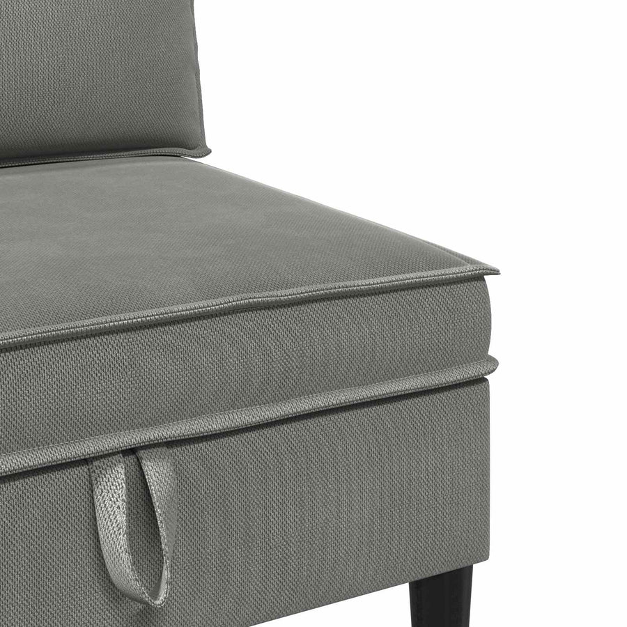 Woonkamer Meubelset 4 pcs Donkergrijs Stof