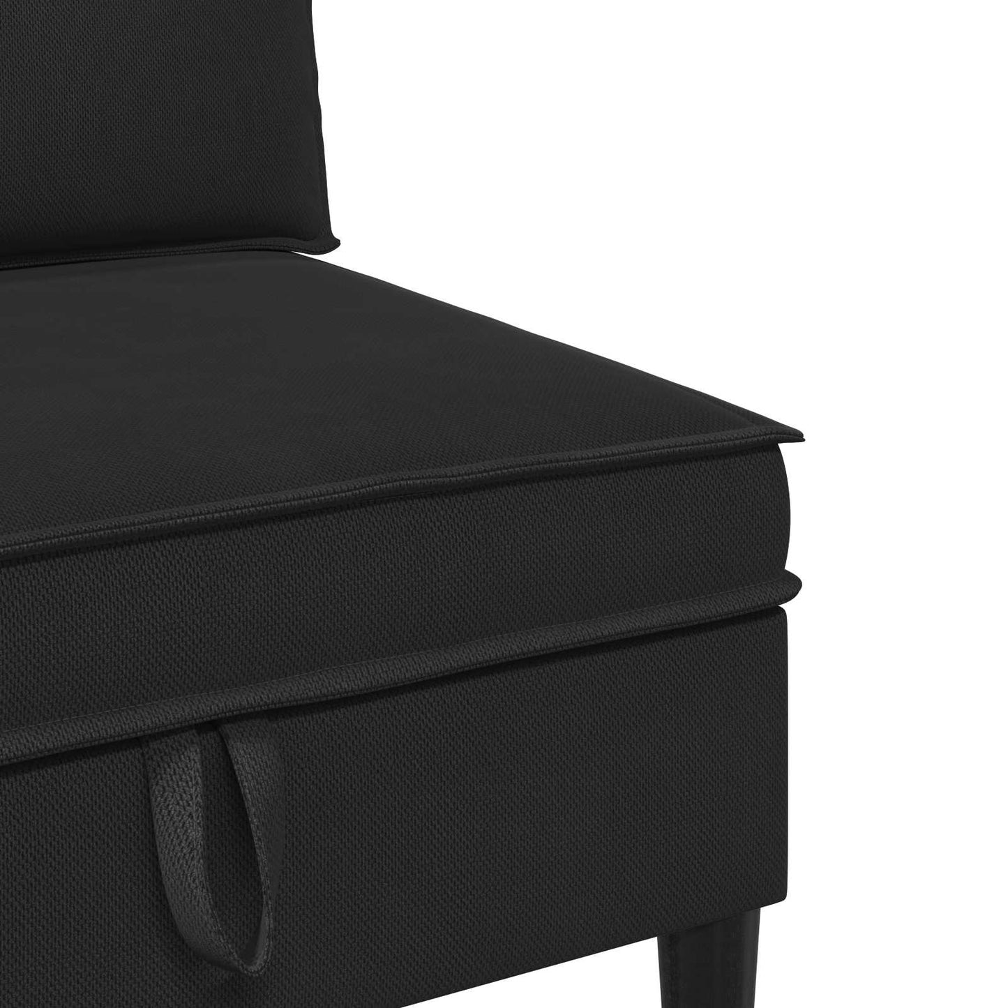 Woonkamer Meubelset 3 pcs Zwart Stof