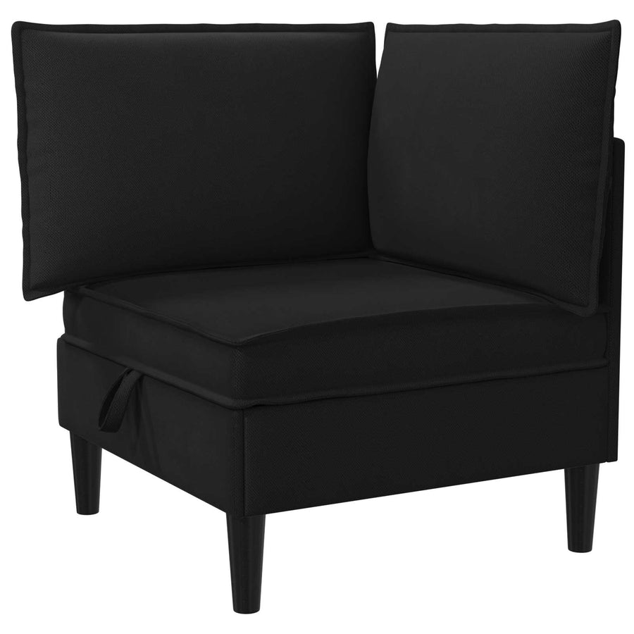 Woonkamer Meubelset 5 pcs Zwart Stof