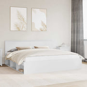 Bedframe 200x200 cm wit massief grenenhout