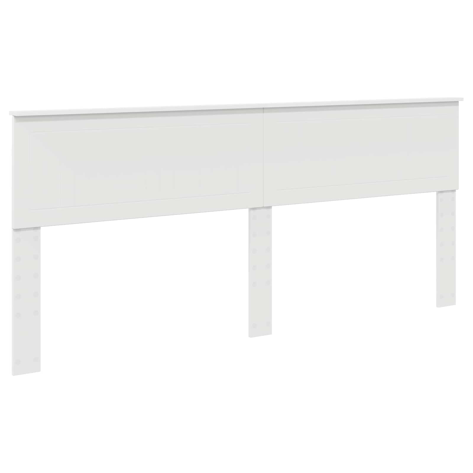 Bedframe met hoofdeinde Wit 200 x 200 cm Massief grenenhout