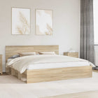 Bedframe 200x200 cm massief grenenhout met hoofdeinde