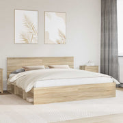 Bedframe 200x200 cm massief grenenhout met hoofdeinde