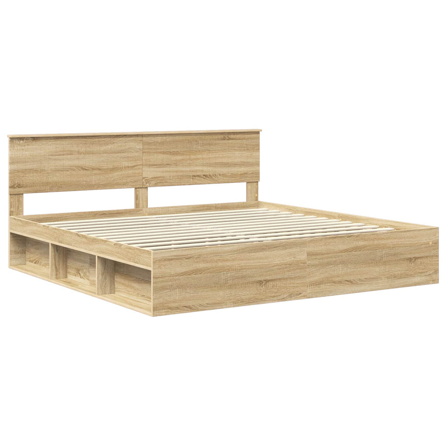 Bedframe met hoofdeinde Sonoma 200 x 200 cm Massief grenenhout