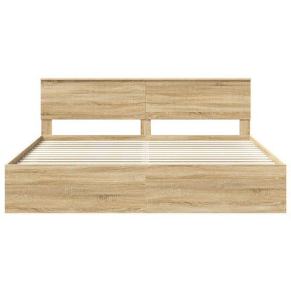 Bedframe met hoofdeinde Sonoma 200 x 200 cm Massief grenenhout