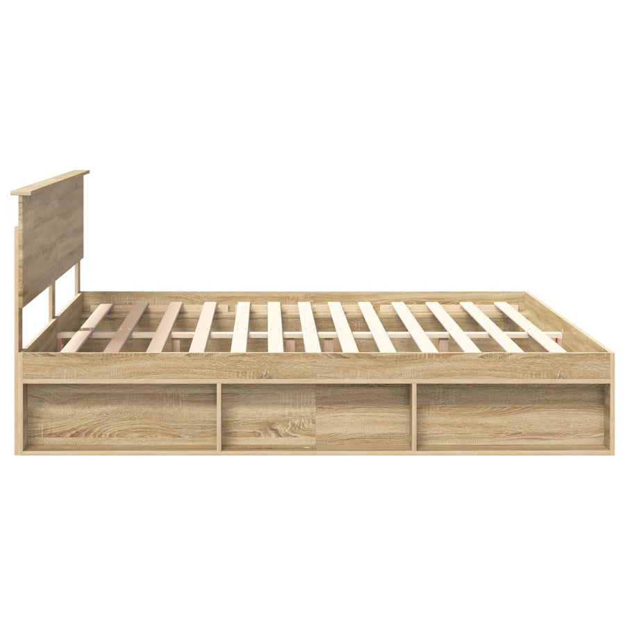 Bedframe met hoofdeinde Sonoma 200 x 200 cm Massief grenenhout