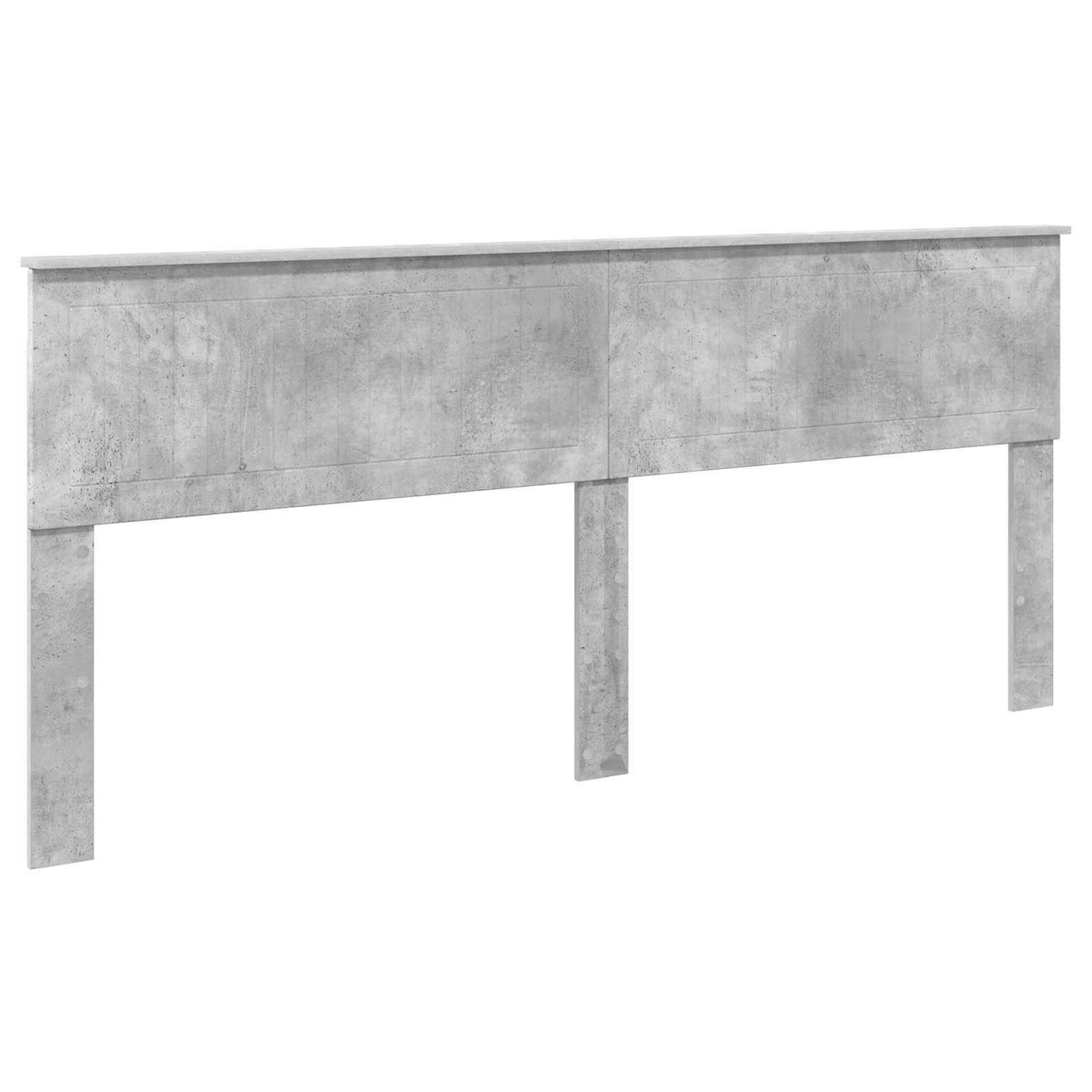 Bedframe met hoofdeinde Beton 200 x 200 cm Massief grenenhout
