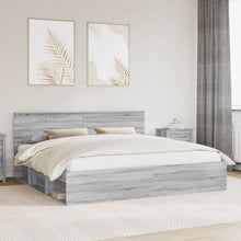 Bedframe Grijs Sonoma 200 x 200 cm Massief grenenhout