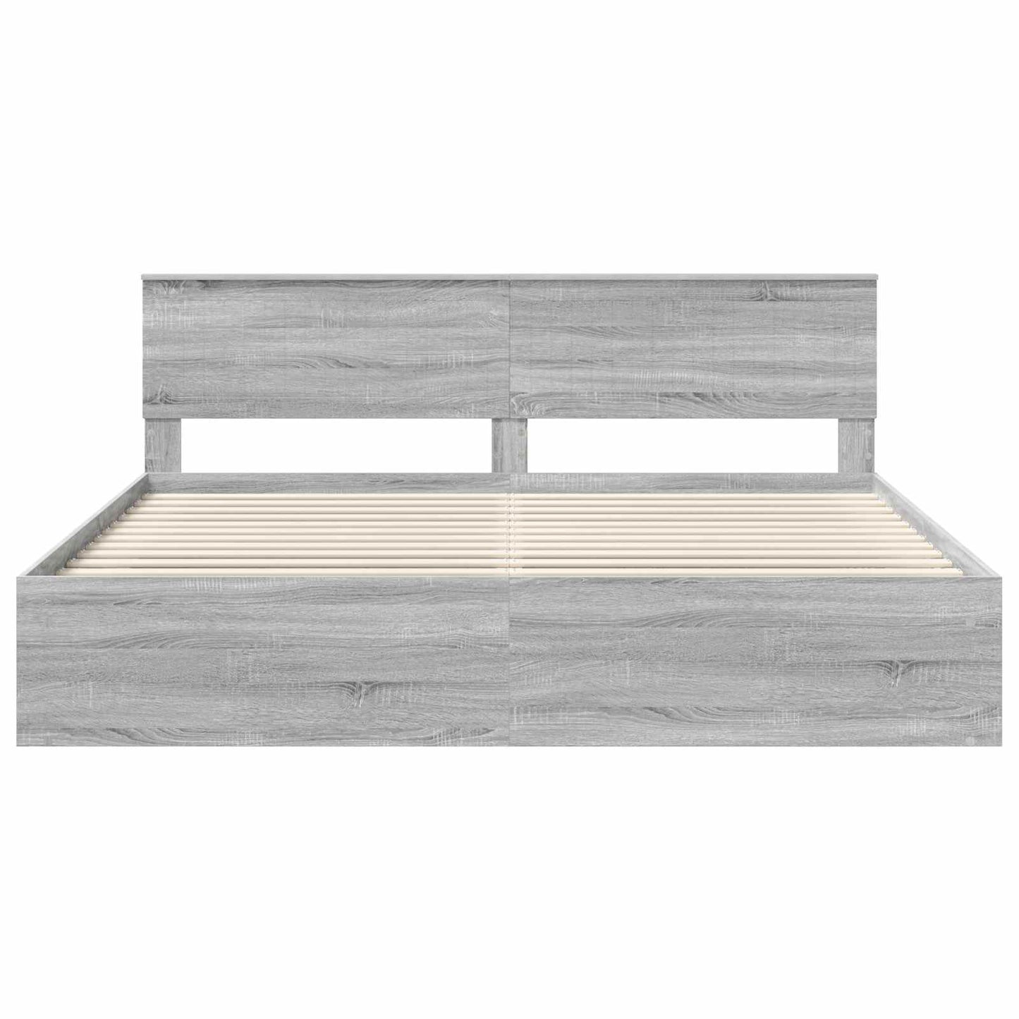 Bedframe Grijs Sonoma 200 x 200 cm Massief grenenhout