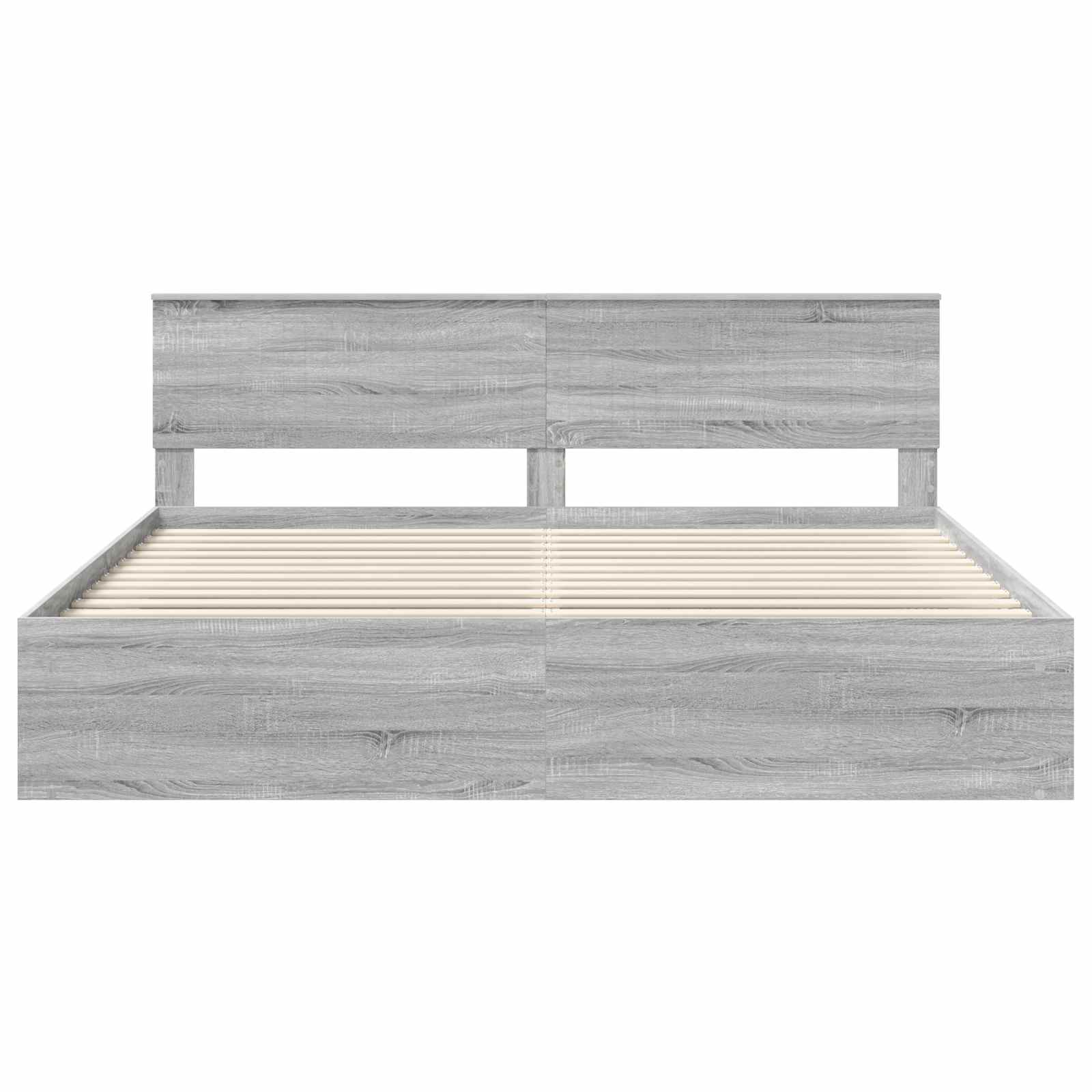 Bedframe Grijs Sonoma 200 x 200 cm Massief grenenhout