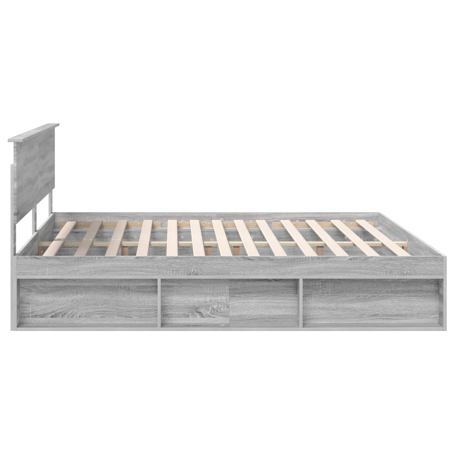 Bedframe Grijs Sonoma 200 x 200 cm Massief grenenhout