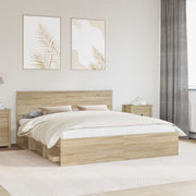 Bedframe 180x200 cm massief grenenhout Sonoma