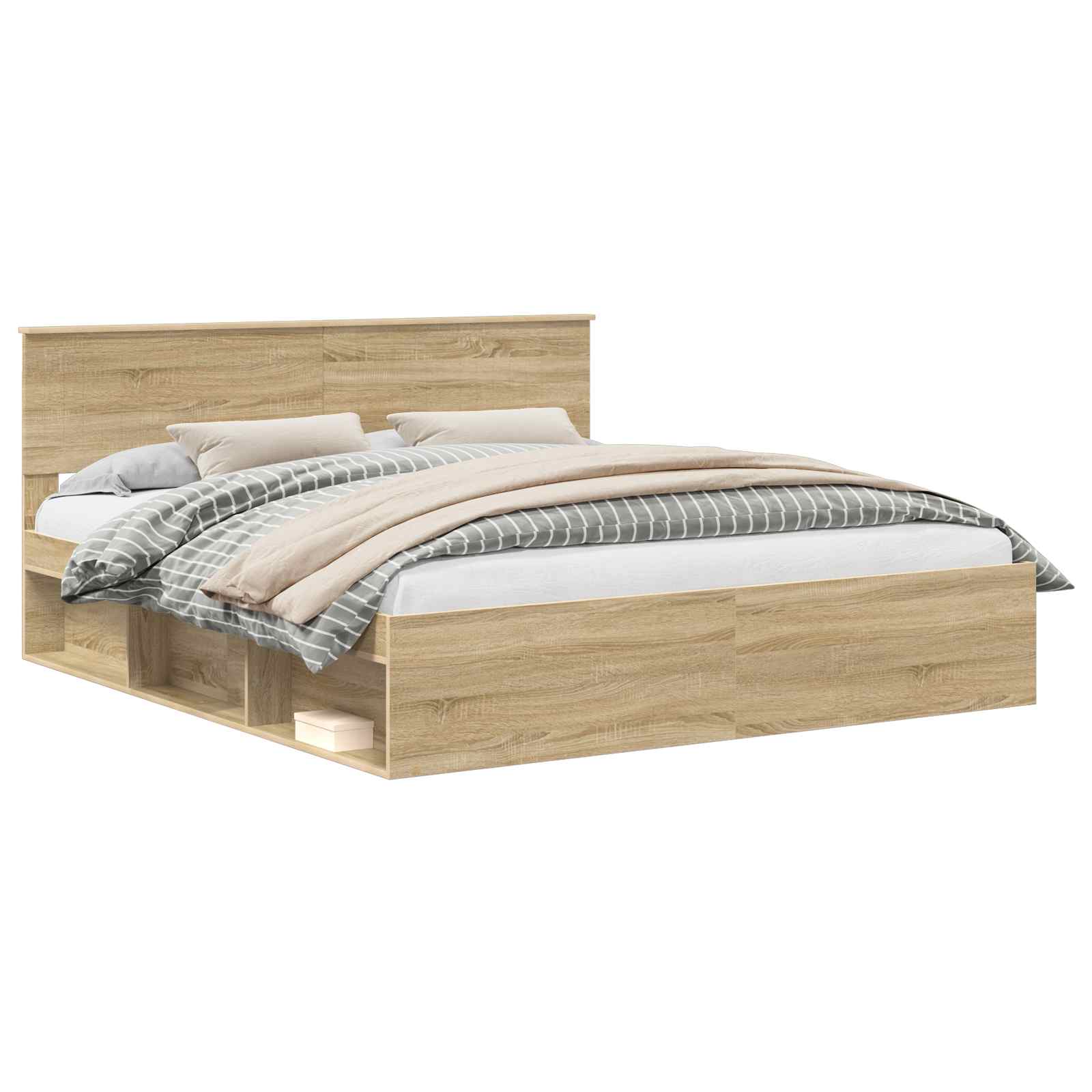Bedframe met hoofdeinde Sonoma 180 x 200 cm Massief grenenhout