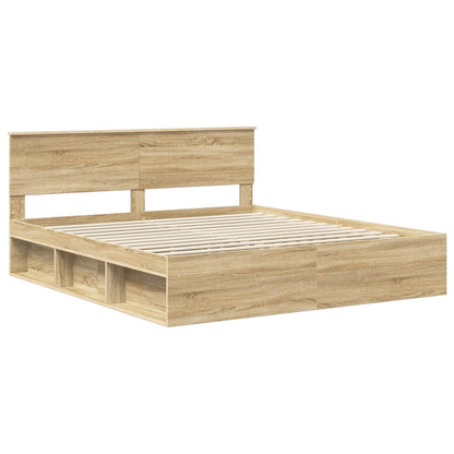 Bedframe met hoofdeinde Sonoma 180 x 200 cm Massief grenenhout