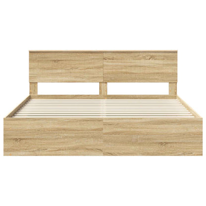 Bedframe met hoofdeinde Sonoma 180 x 200 cm Massief grenenhout