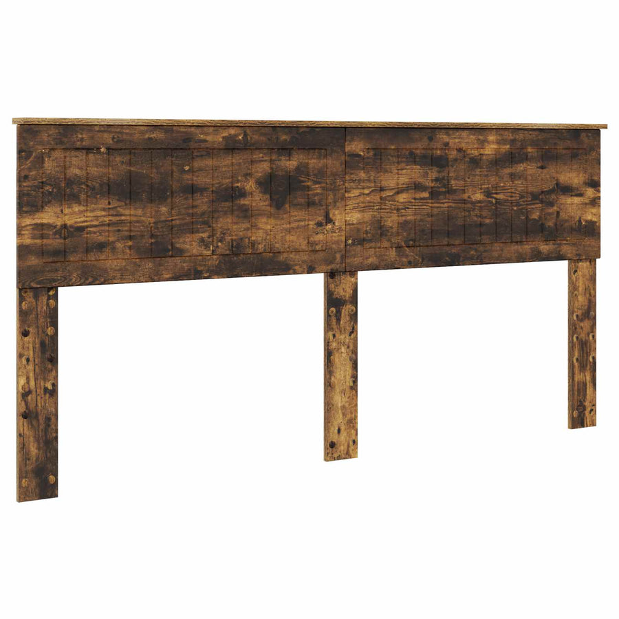 Bedframe Gerookt eiken 180 x 200 cm Massief grenenhout