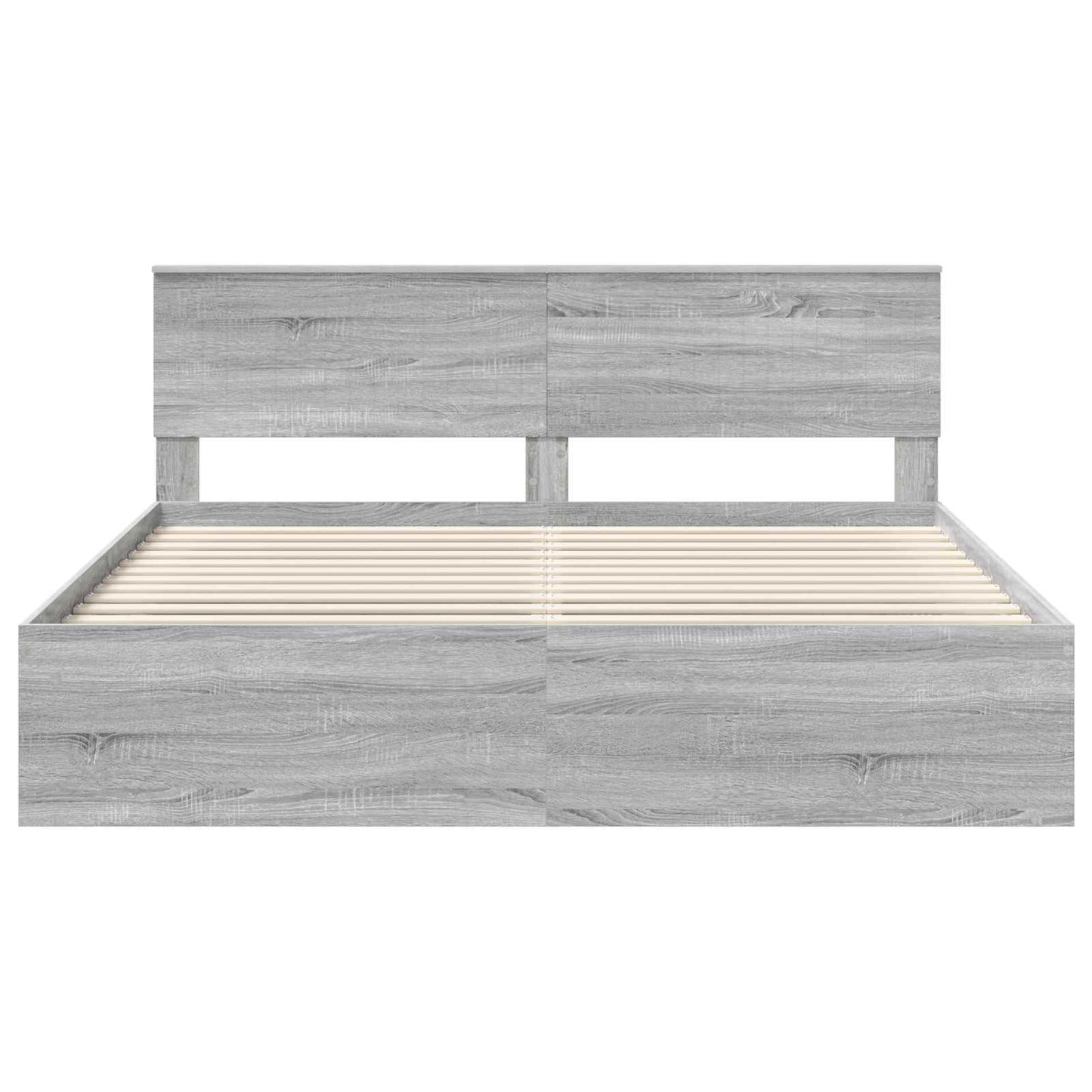 Bedframe Grijs Sonoma 180 x 200 cm Massief grenenhout