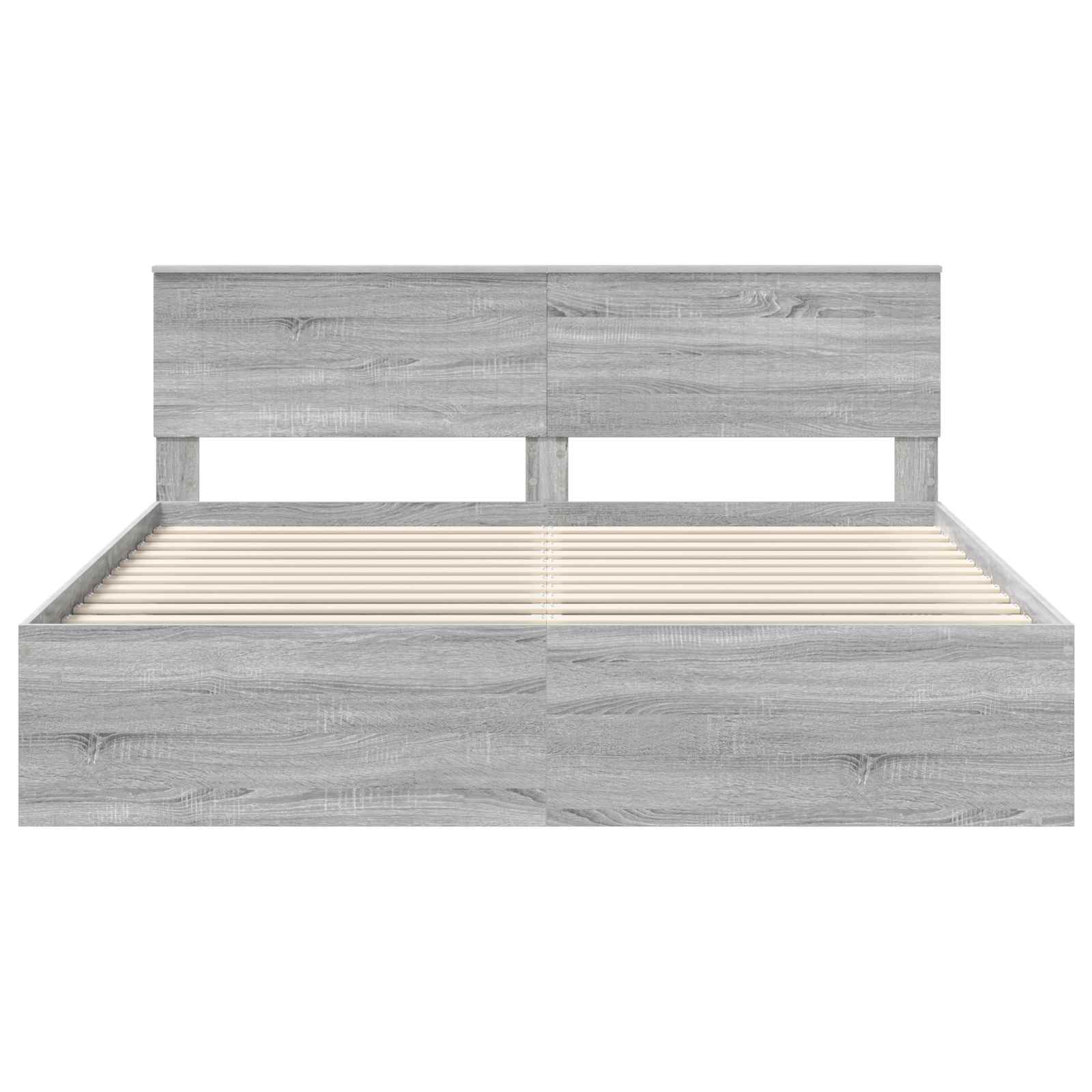 Bedframe Grijs Sonoma 180 x 200 cm Massief grenenhout