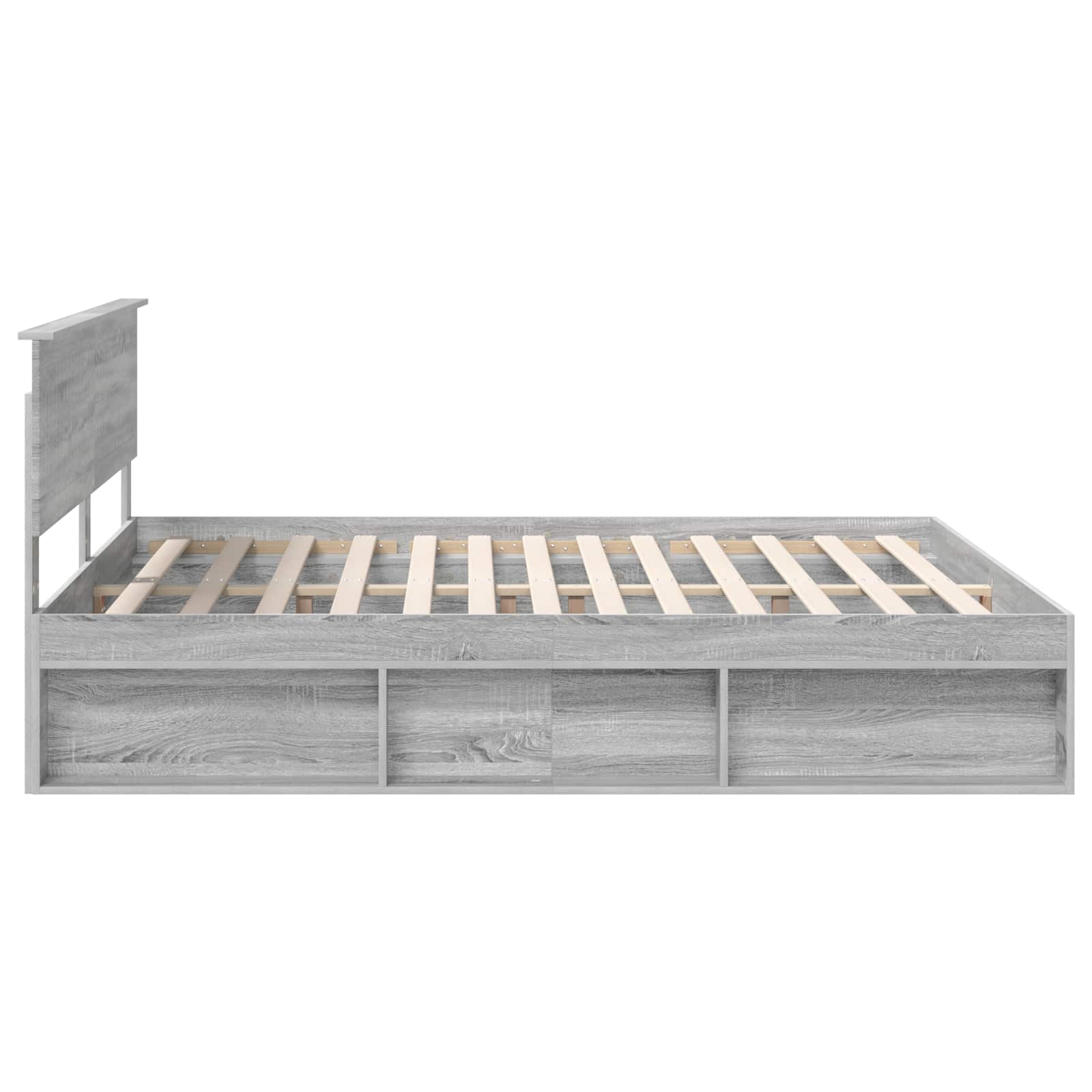 Bedframe Grijs Sonoma 180 x 200 cm Massief grenenhout