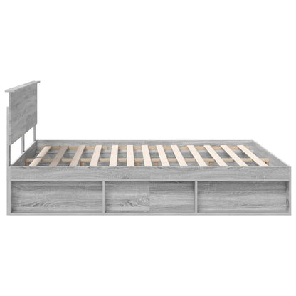 Bedframe Grijs Sonoma 180 x 200 cm Massief grenenhout