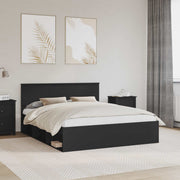 Bedframe 160x200 cm zwart massief grenenhout