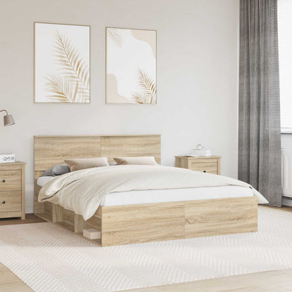 Bedframe met hoofdeinde Sonoma 160 x 200 cm Massief grenenhout