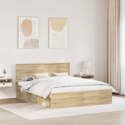 Bedframe met hoofdeinde Sonoma 160 x 200 cm Massief grenenhout