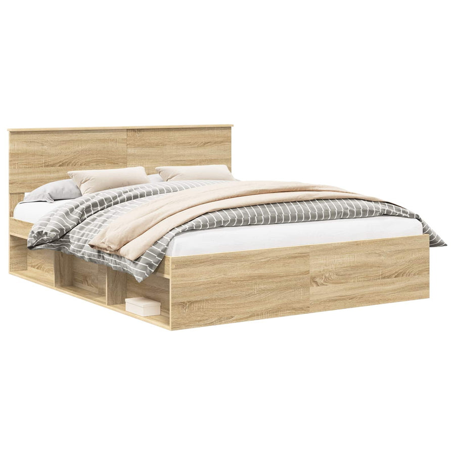Bedframe met hoofdeinde Sonoma 160 x 200 cm Massief grenenhout